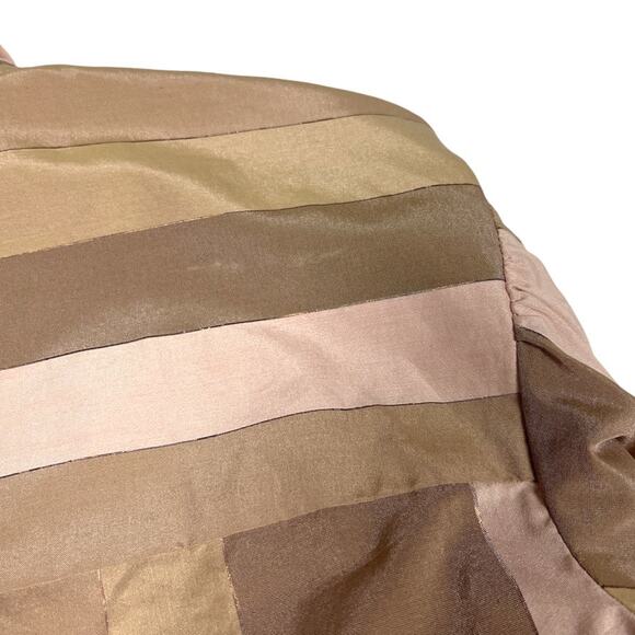 Rachel Zoe Blouse Striped Tassel Tie Front Top Brown Tan Cream Women's‎ 2 Shirt - Picture 6 of 14